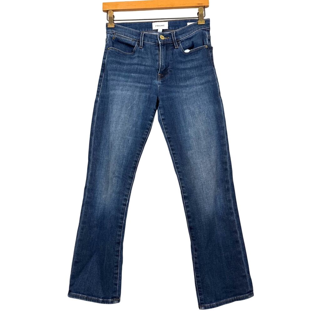 Frame Denim Womens 26 Blue Le High Straight 100% Cotton Designer Jeans Luxe